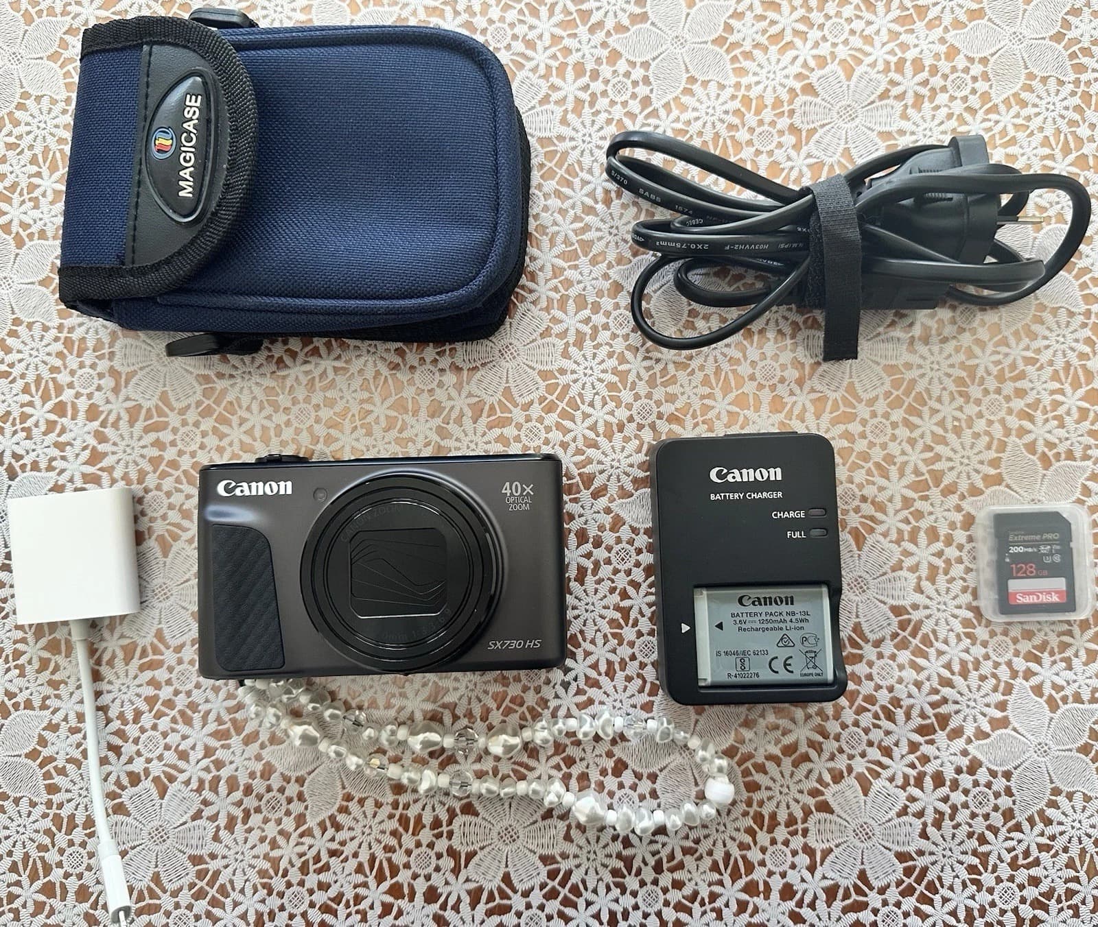 Canon PowerShot SX730 HS Digital Camera Bundle – Case, Charger & 128GB SDXC Card - Image 1