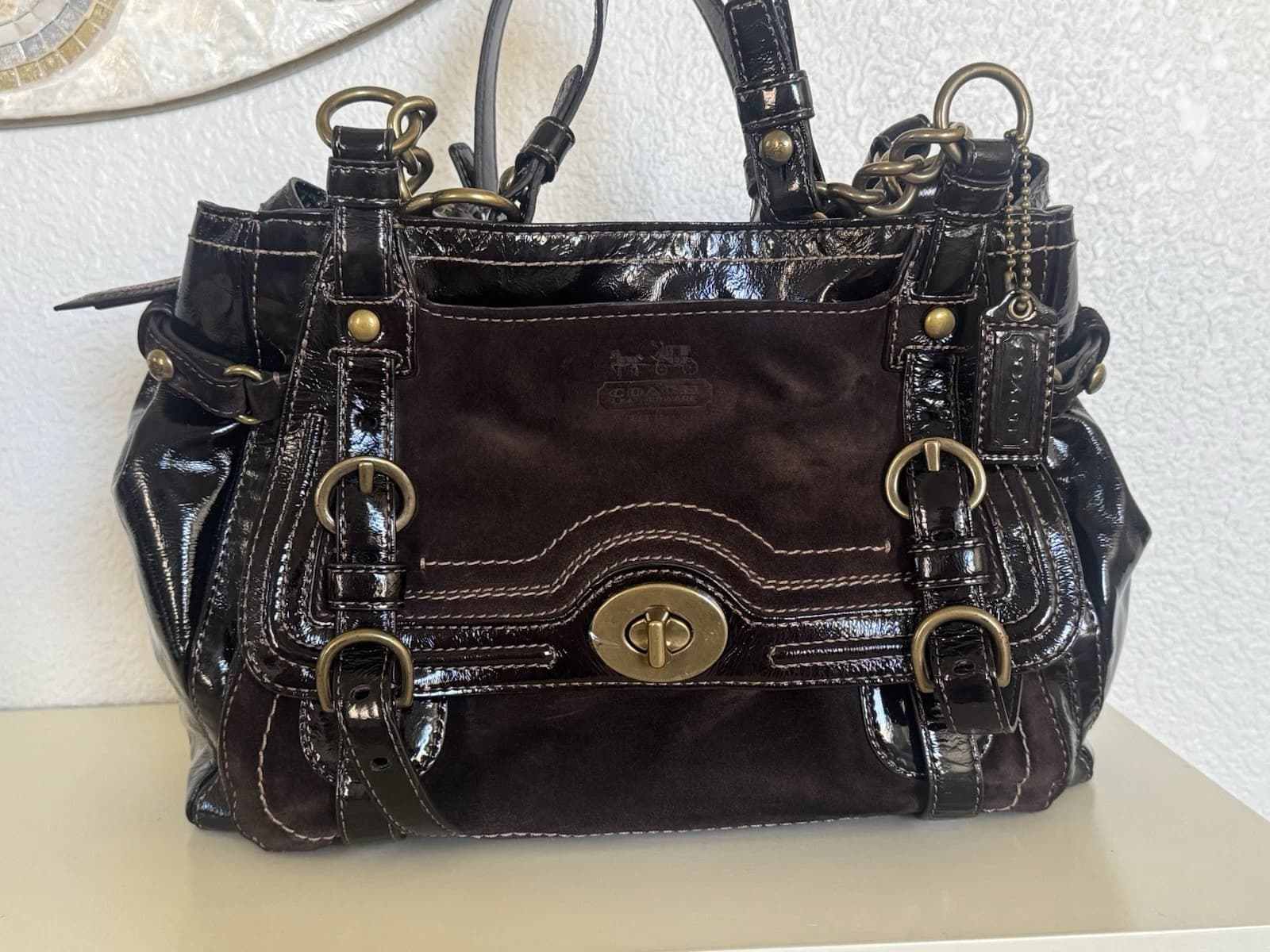 Coach Legacy Garcia Brown Patent Leather - Image 1