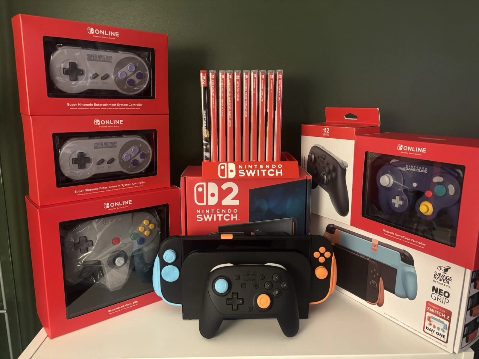 Nintendo Switch 2 Huge Bundle Including GameCube/N64/SNES Controllers And Games - Image 1